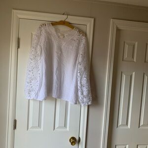 Chico's White Lace Blouse